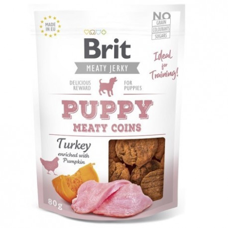 Brit Jerky Puppy Turkey Meaty Coins 80 g