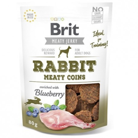 Brit Jerky Rabbit Meaty Coins 80 g