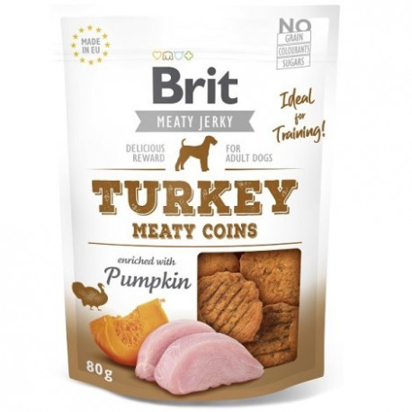 Brit Jerky Turkey Meaty Coins 80 g