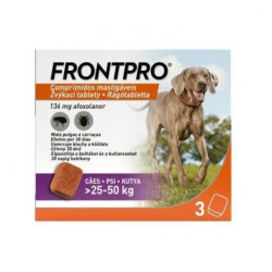 FRONTPRO Compresse masticabili antiparassitarie per cani (25-50 kg) 3 compresse