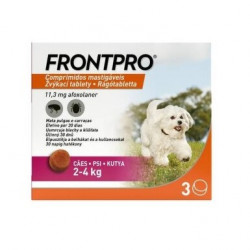 FRONTPRO Compresse masticabili antiparassitarie per cani (2-4 kg) 3 compresse